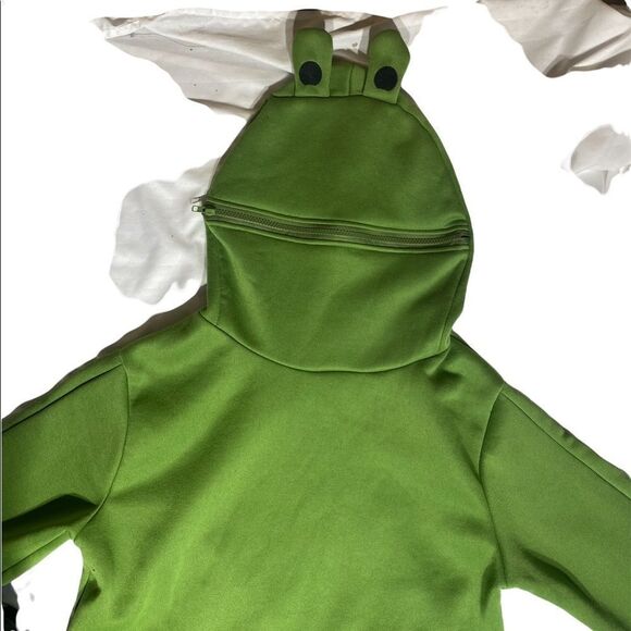 Green Frog hoodie zipper on hood size M - Picture 2 of 10